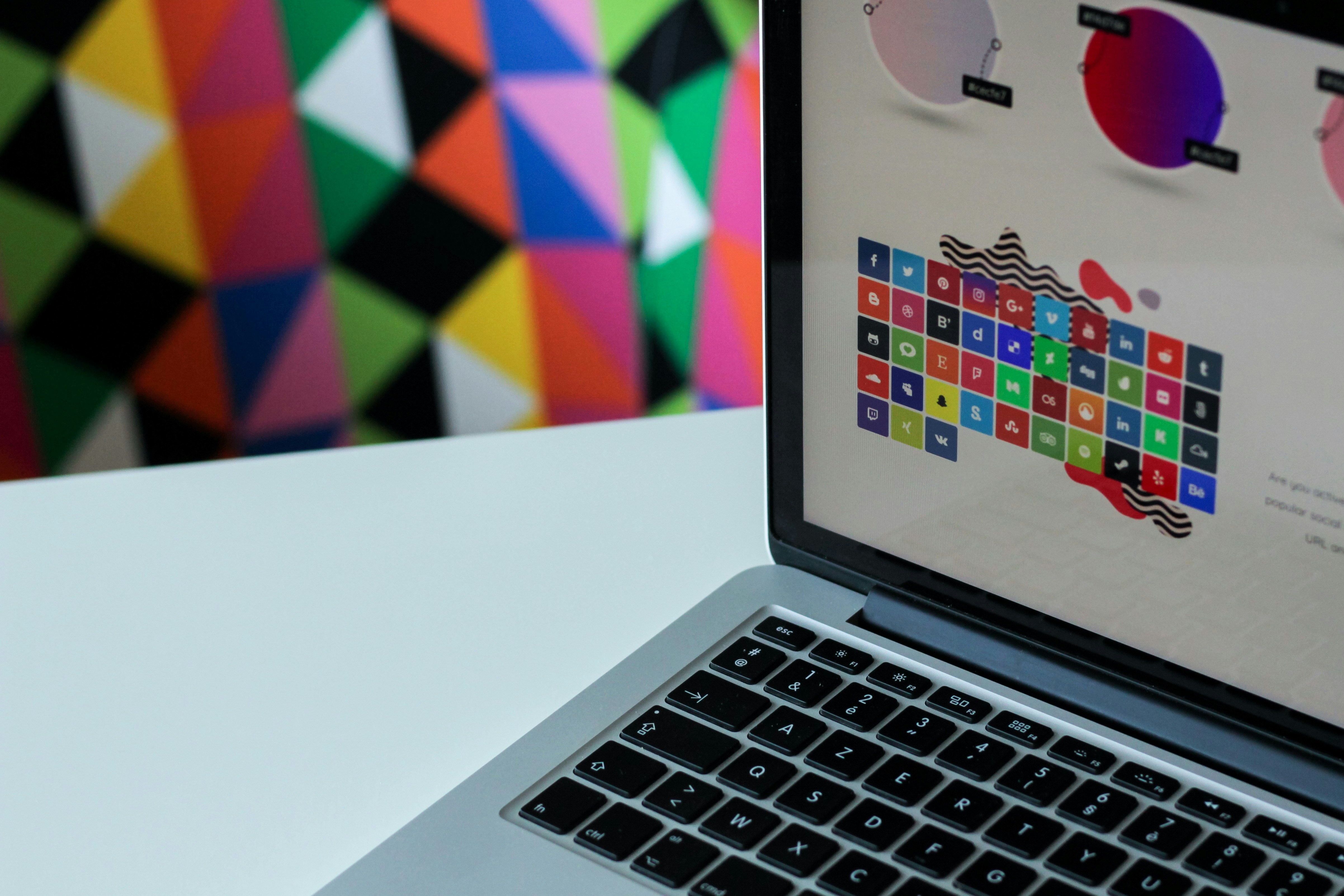 Graphic art on laptop